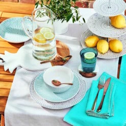 MARBLE KITCHEN 4x Untersetzer Mit Goldstreifen Ø10cm -Wohnstil Angebote Store BUN01617 4