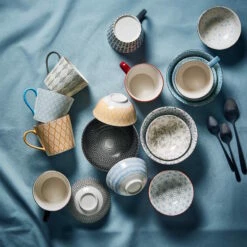 ORNAMENTS 6x Schale Mit Goldrand 520 Ml -Wohnstil Angebote Store BUN01718 4