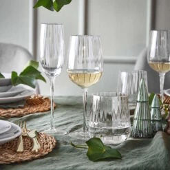 MODERN TIMES 6x Weißweingläser Mit Rillen 400ml -Wohnstil Angebote Store BUN01836 4