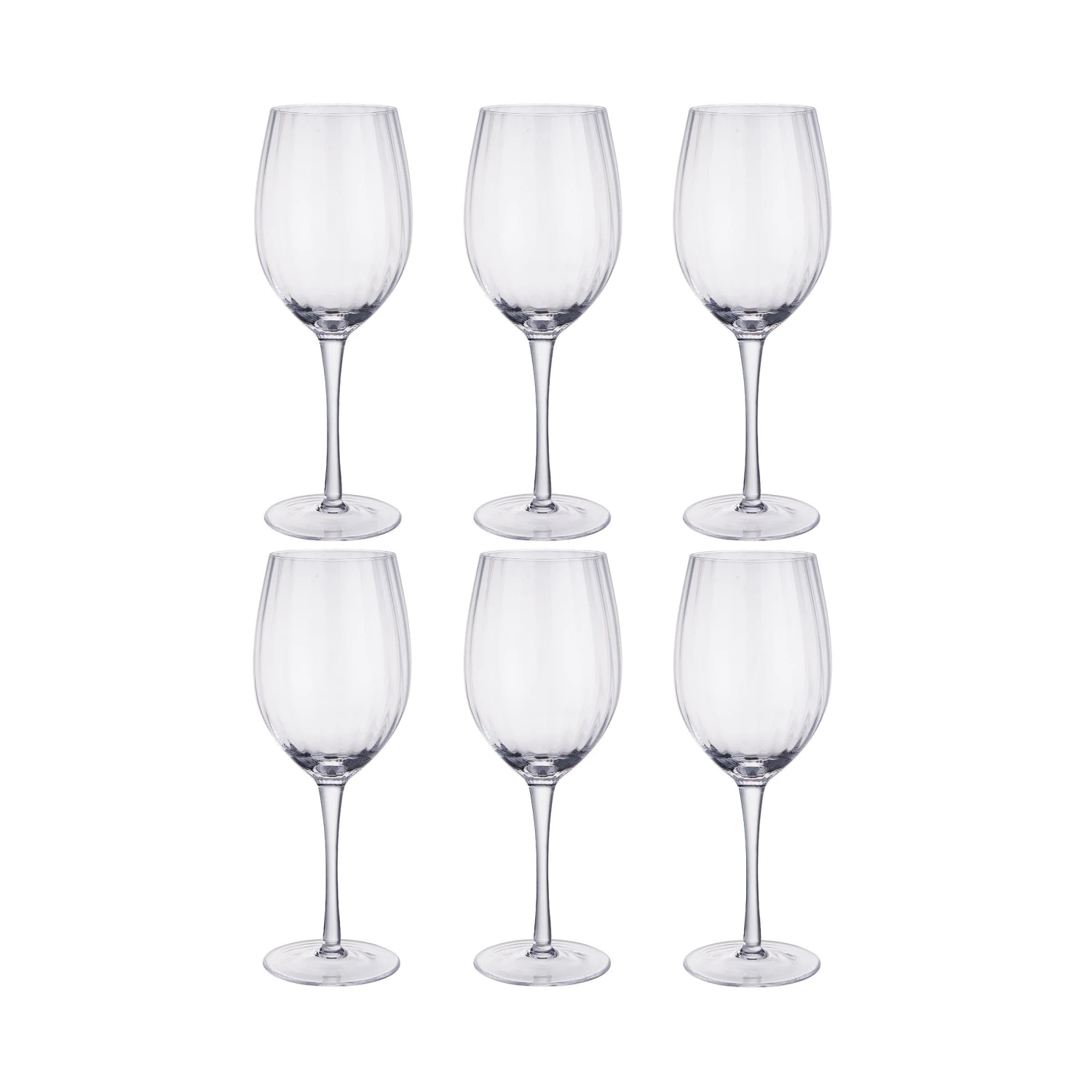 MODERN TIMES 6x Rotweingläser Mit Rillen 550ml 1 MODERN TIMES 6x Rotweingläser Mit Rillen 550ml