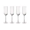 BARON 4x Sektgläser Mit Rillen 200ml