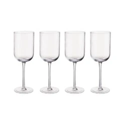 BARON 4x Weingläser Mit Rillen 390ml