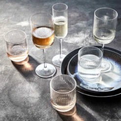 BARON 4x Weingläser Mit Rillen 390ml -Wohnstil Angebote Store BUN02074 4