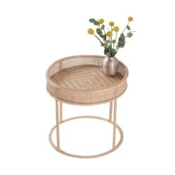 Beistelltisch Höhe 39cm BOHO LOUNGE In Natur -Wohnstil Angebote Store butlers beistelltisch hohe 39cm boho lounge in natur 5