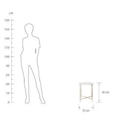 Beistelltisch Mit Marmorplatte MARBLE In Weiß -Wohnstil Angebote Store butlers beistelltisch mit marmorplatte marble in weiss 2