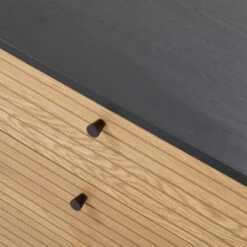 Kommode Mit 4 Schubladen MODERNIST In Schwarz-Natur -Wohnstil Angebote Store butlers kommode mit 4 schubladen modernist in schwarz natur 8