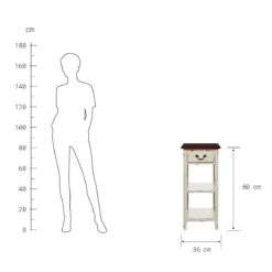 Konsole CABOTT COVE In Creme-Braun -Wohnstil Angebote Store butlers konsole cabott cove in creme braun 3