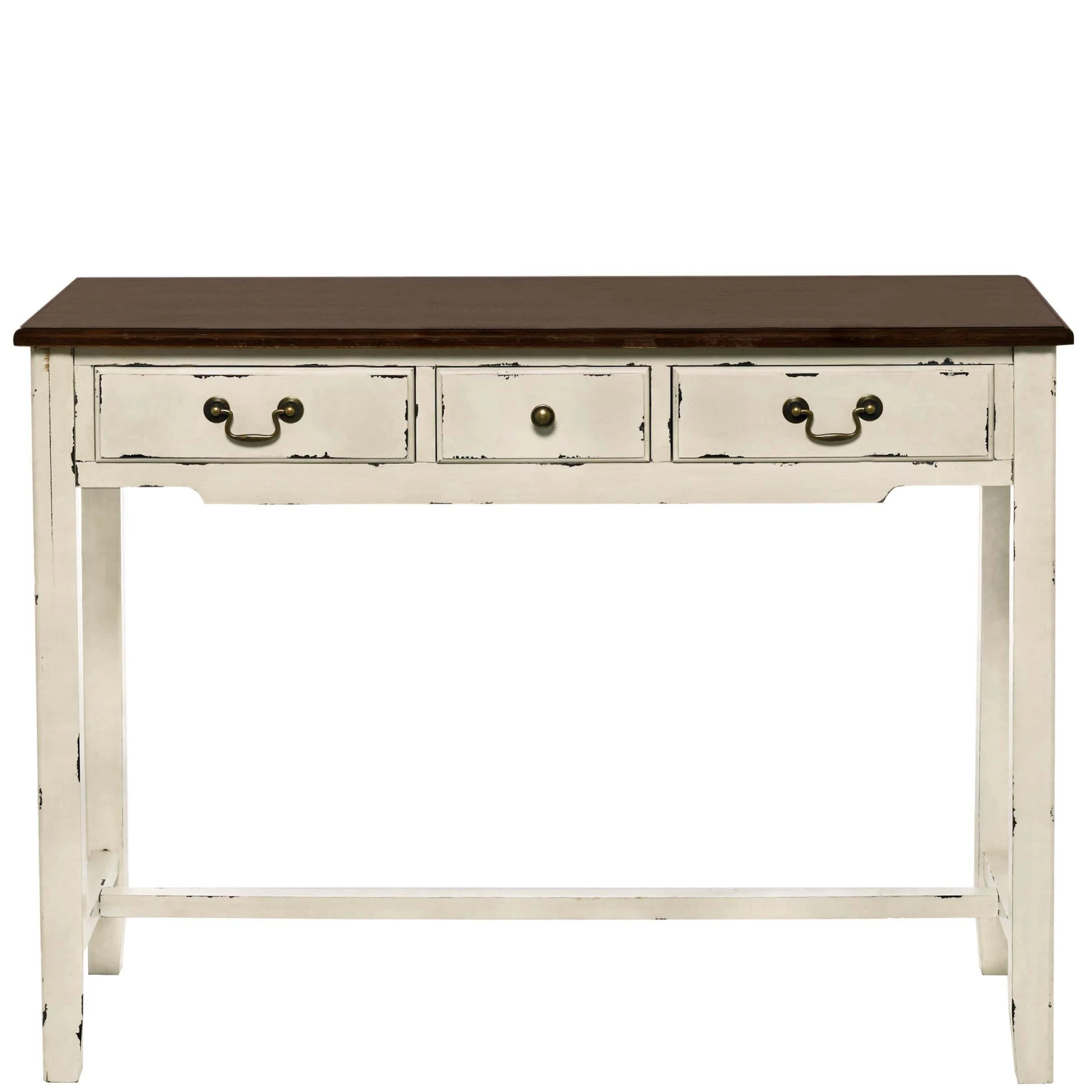 Konsolentisch Mit 3 Schubladen CABOTT COVE In Creme-Braun 3 Konsolentisch Mit 3 Schubladen CABOTT COVE In Creme-Braun – Bild 3