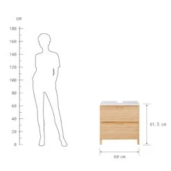 Waschbeckenunterschrank Mit Schublade WHITE SANDS In Natur-Weiß -Wohnstil Angebote Store butlers waschbeckenunterschrank mit schublade white sands in natur weiss 3