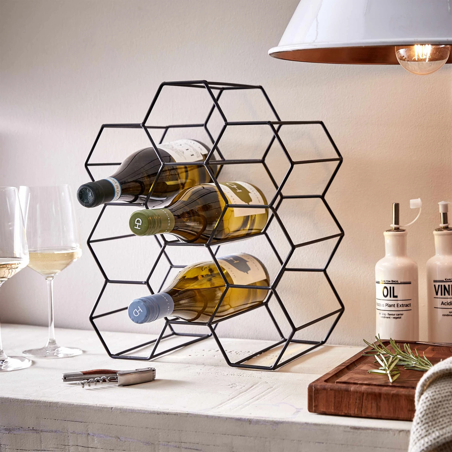 Weinregal Für 9 Flaschen L 36 X H 30cm CUBICLE In Schwarz 2 Weinregal Für 9 Flaschen L 36 X H 30cm CUBICLE In Schwarz – Bild 2